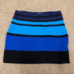 Express colorblock mini skirt